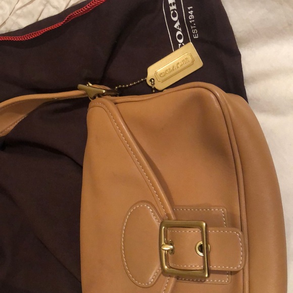 Tan Leather Coach Purse - Picture 2 of 4